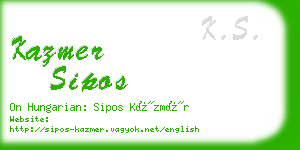 kazmer sipos business card